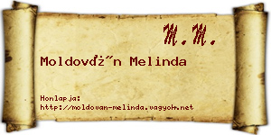 Moldován Melinda névjegykártya